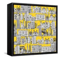 New York Yellow-Sharon Turner-Framed Stretched Canvas