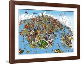 New York-Hartwig Braun-Framed Art Print