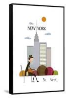 New York-Tomas Design-Framed Stretched Canvas