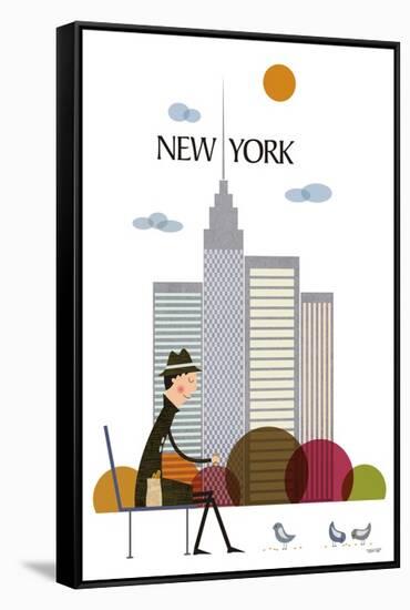 New York-Tomas Design-Framed Stretched Canvas