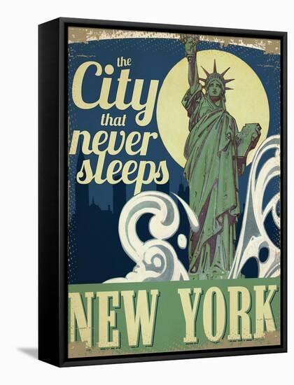 New York-null-Framed Stretched Canvas