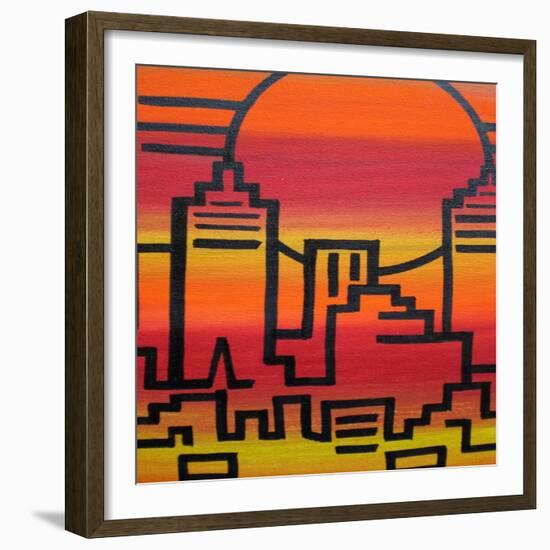 New York-Abstract Graffiti-Framed Giclee Print