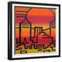 New York-Abstract Graffiti-Framed Giclee Print