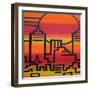 New York-Abstract Graffiti-Framed Giclee Print