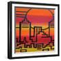 New York-Abstract Graffiti-Framed Giclee Print