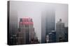 New Yorker Building in Fog NYC-null-Stretched Canvas