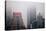 New Yorker Building in Fog NYC-null-Stretched Canvas