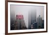 New Yorker Building in Fog NYC-null-Framed Photo