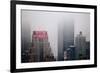 New Yorker Building in Fog NYC-null-Framed Photo