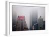 New Yorker Building in Fog NYC-null-Framed Photo