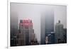 New Yorker Building in Fog NYC-null-Framed Photo