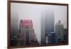 New Yorker Building in Fog NYC-null-Framed Photo