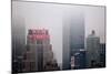 New Yorker Building in Fog NYC-null-Mounted Photo