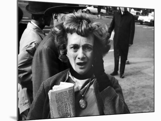 New Yorker Reacting in Shock to News of Assassination of President John F. Kennedy-Stan Wayman-Mounted Photographic Print