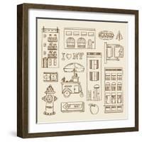 New Yourk-vector pro-Framed Art Print