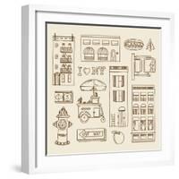 New Yourk-vector pro-Framed Art Print