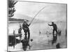 New Zealand Fishermen-null-Mounted Photographic Print