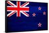 New Zealand Flag Design with Wood Patterning - Flags of the World Series-Philippe Hugonnard-Framed Stretched Canvas