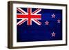 New Zealand Flag Design with Wood Patterning - Flags of the World Series-Philippe Hugonnard-Framed Premium Giclee Print