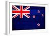 New Zealand Flag Design with Wood Patterning - Flags of the World Series-Philippe Hugonnard-Framed Premium Giclee Print