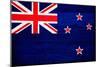 New Zealand Flag Design with Wood Patterning - Flags of the World Series-Philippe Hugonnard-Mounted Premium Giclee Print