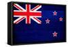 New Zealand Flag Design with Wood Patterning - Flags of the World Series-Philippe Hugonnard-Framed Stretched Canvas