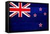 New Zealand Flag Design with Wood Patterning - Flags of the World Series-Philippe Hugonnard-Framed Stretched Canvas