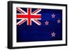 New Zealand Flag Design with Wood Patterning - Flags of the World Series-Philippe Hugonnard-Framed Art Print