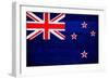 New Zealand Flag Design with Wood Patterning - Flags of the World Series-Philippe Hugonnard-Framed Art Print