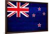 New Zealand Flag Design with Wood Patterning - Flags of the World Series-Philippe Hugonnard-Framed Art Print