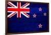 New Zealand Flag Design with Wood Patterning - Flags of the World Series-Philippe Hugonnard-Framed Art Print