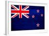 New Zealand Flag Design with Wood Patterning - Flags of the World Series-Philippe Hugonnard-Framed Art Print