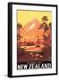 New Zealand, Mt. Egmont-L^ C^ Mitchell-Framed Premium Giclee Print