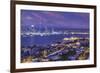 New Zealand, North Island, Auckland, skyline view from Devonport, dawn-Walter Bibikw-Framed Photographic Print