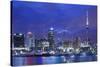 New Zealand, North Island, Auckland. Viaduct Harbor-Walter Bibikow-Stretched Canvas