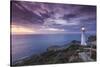 New Zealand, North Island, Castlepoint. Castlepoint Lighthouse-Walter Bibikow-Stretched Canvas