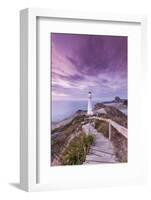 New Zealand, North Island, Castlepoint. Castlepoint Lighthouse-Walter Bibikow-Framed Photographic Print