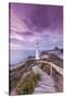 New Zealand, North Island, Castlepoint. Castlepoint Lighthouse-Walter Bibikow-Stretched Canvas