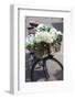 New Zealand, North Island, Martinborough. Bicycle with flowers-Walter Bibikow-Framed Photographic Print