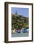 New Zealand, North Island, Paremata. Houses along Porirua Harbor-Walter Bibikow-Framed Photographic Print