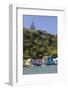 New Zealand, North Island, Paremata. Houses along Porirua Harbor-Walter Bibikow-Framed Photographic Print