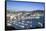 New Zealand, North Island, Wellington, elevated city skyline from Mt. Victoria, dawn-Walter Bibikw-Framed Stretched Canvas