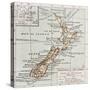 New Zealand Old Map-marzolino-Stretched Canvas