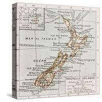 New Zealand Old Map-marzolino-Stretched Canvas