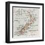 New Zealand Old Map-marzolino-Framed Art Print