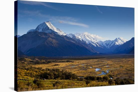 New Zealand's Southern Alps in Aoraki/Mt. Cook National Park in the South Island-Sergio Ballivian-Stretched Canvas