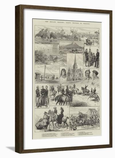 New Zealand Sketches, Native Troubles in Taranaki-null-Framed Giclee Print