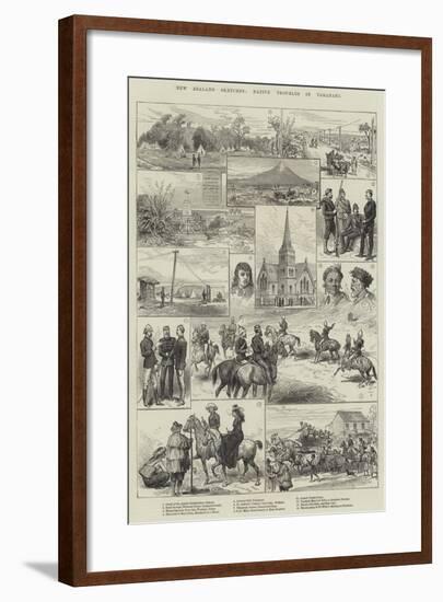 New Zealand Sketches, Native Troubles in Taranaki-null-Framed Giclee Print