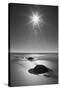 New Zealand, South Island. BW starburst over Moeraki Boulders Scenic Reserve.-Jaynes Gallery-Stretched Canvas