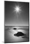 New Zealand, South Island. BW starburst over Moeraki Boulders Scenic Reserve.-Jaynes Gallery-Mounted Photographic Print